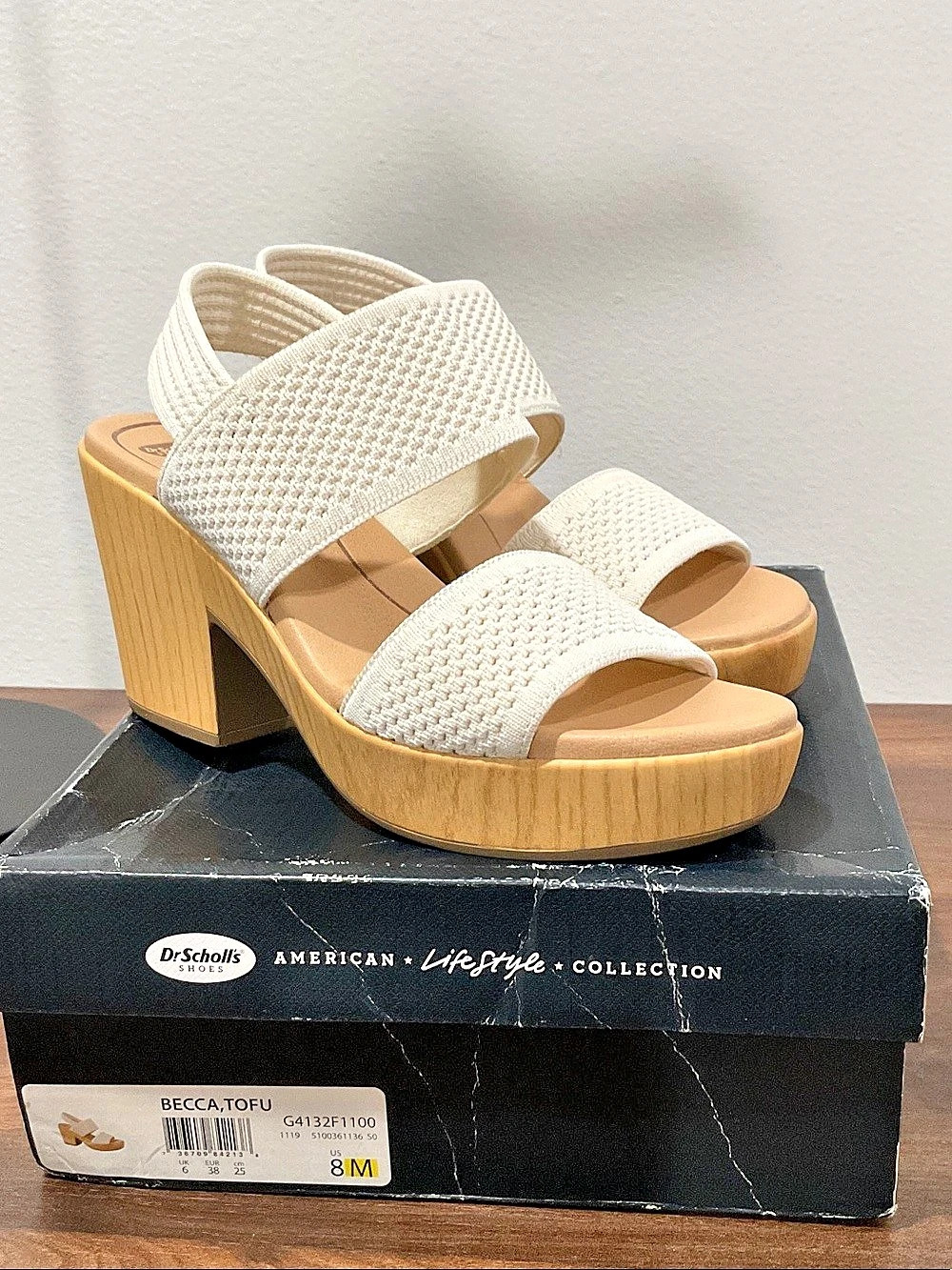 Dr. Scholl's Becca Wedge Sandals in White US 8M New